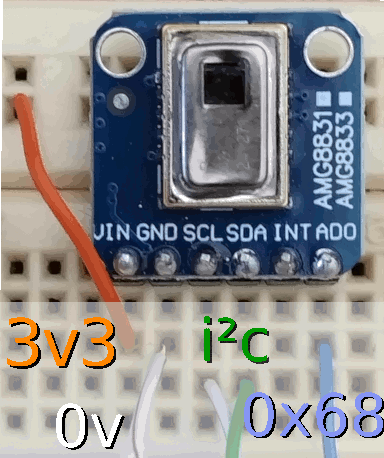 i2c connections for AMG8833